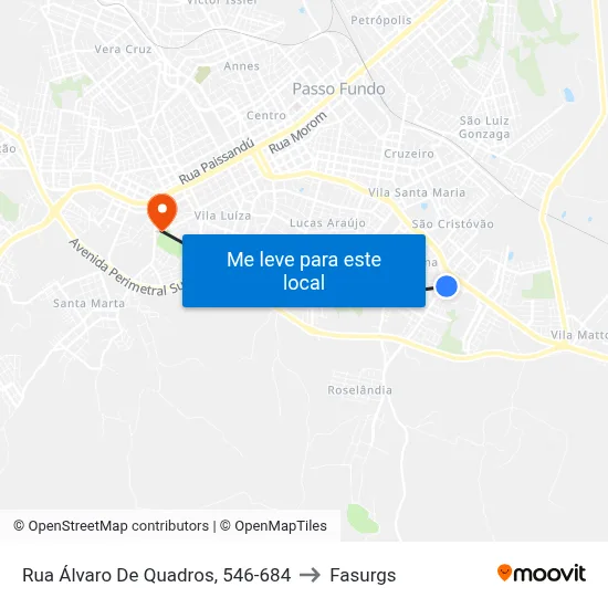 Rua Álvaro De Quadros, 546-684 to Fasurgs map