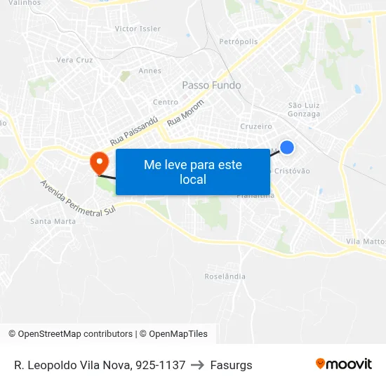 R. Leopoldo Vila Nova, 925-1137 to Fasurgs map