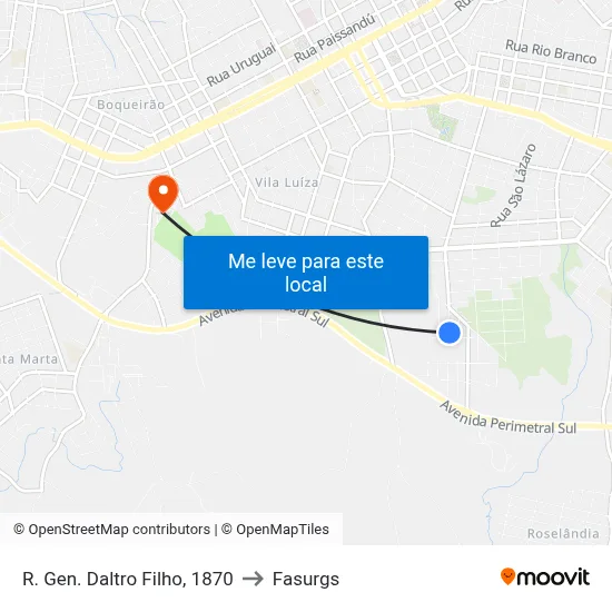 R. Gen. Daltro Filho, 1870 to Fasurgs map