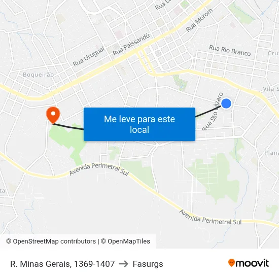 R. Minas Gerais, 1369-1407 to Fasurgs map