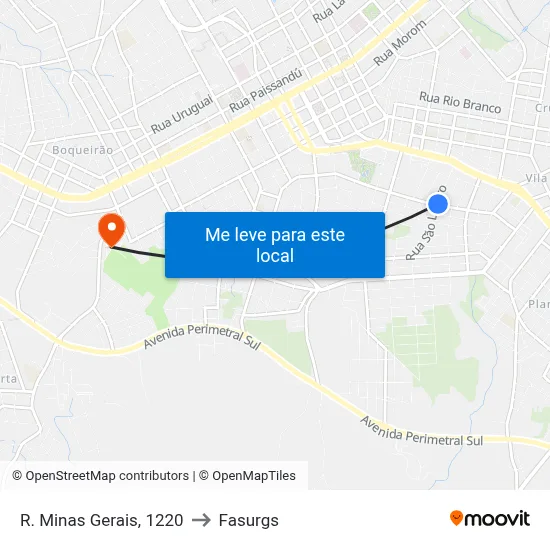 R. Minas Gerais, 1220 to Fasurgs map