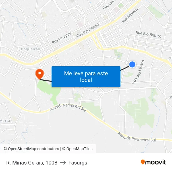 R. Minas Gerais, 1008 to Fasurgs map