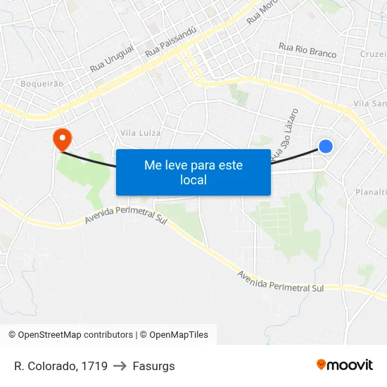 R. Colorado, 1719 to Fasurgs map