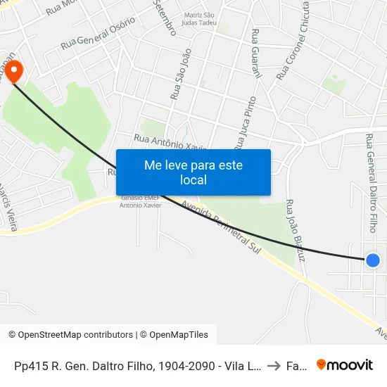 Pp415 R. Gen. Daltro Filho, 1904-2090 - Vila Lucas Araujo(Em Frente Casa 2075) to Fasurgs map