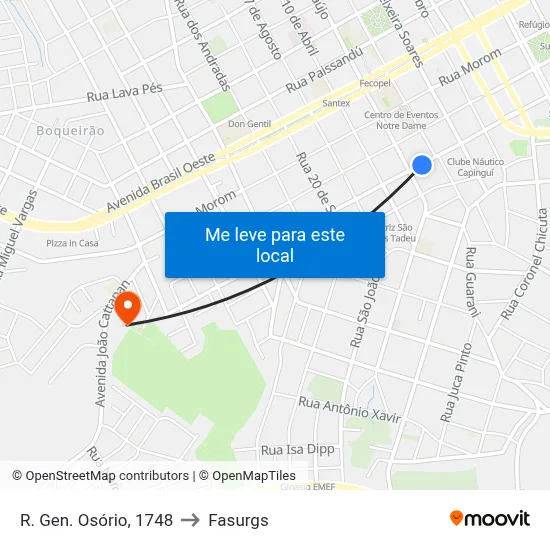 R. Gen. Osório, 1748 to Fasurgs map