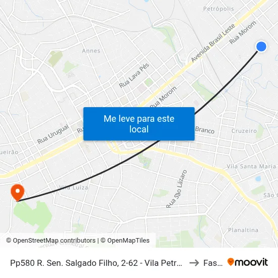 Pp580 R. Sen. Salgado Filho, 2-62 - Vila Petropolis(Em Frente Casa 25) to Fasurgs map