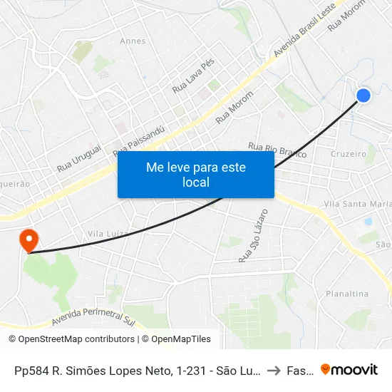 Pp584 R. Simões Lopes Neto, 1-231 - São Luiz Gonzaga(Mecânica Rk) to Fasurgs map