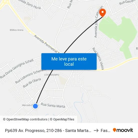 Pp639 Av. Progresso, 210-286 - Santa Marta(Casa Rosa Da Esquina) to Fasurgs map