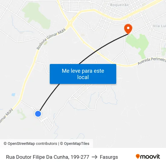 Rua Doutor Filipe Da Cunha, 199-277 to Fasurgs map