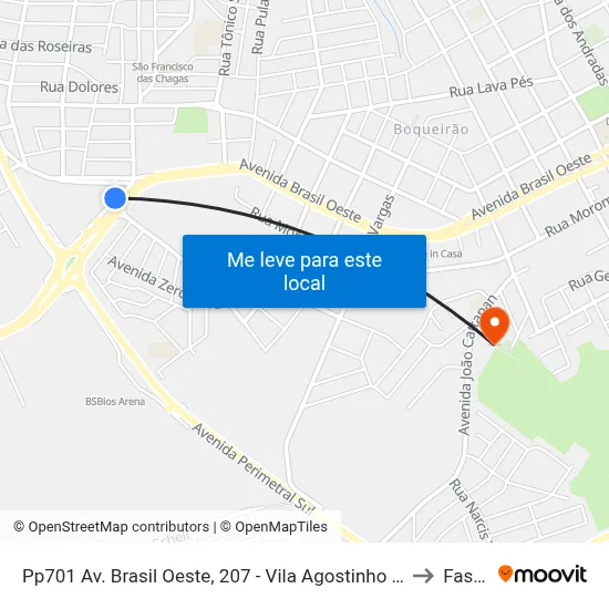 Pp701 Av. Brasil Oeste, 207 - Vila Agostinho Carrao(Auto Agrícola) to Fasurgs map
