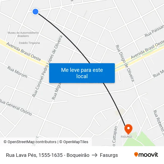 Rua Lava Pés, 1555-1635 - Boqueirão to Fasurgs map