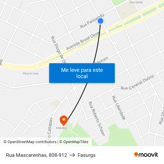 Rua Mascarenhas, 808-912 to Fasurgs map
