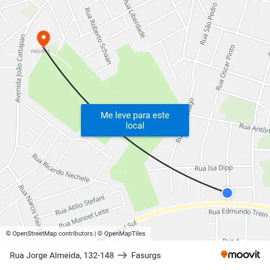 Rua Jorge Almeida, 132-148 to Fasurgs map