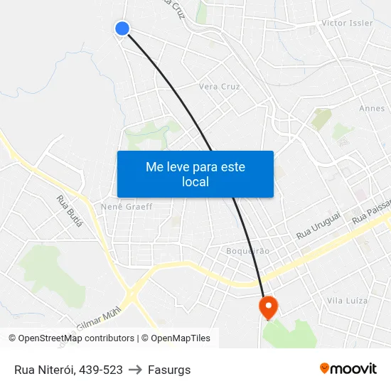 Rua Niterói, 439-523 to Fasurgs map