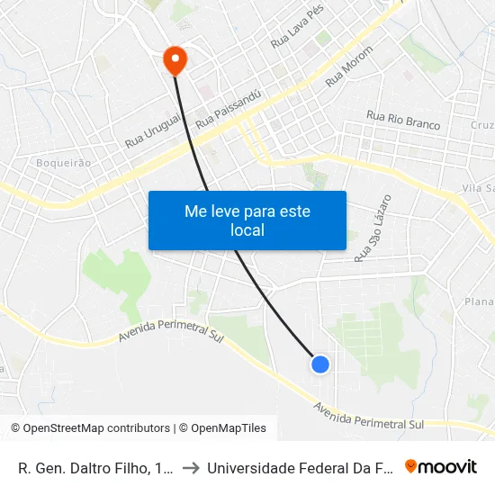 R. Gen. Daltro Filho, 1904-2090 to Universidade Federal Da Fronteira Sul map
