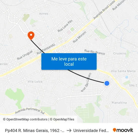 Pp404 R. Minas Gerais, 1962 - Vila Schell(Golden Pet Hotel) to Universidade Federal Da Fronteira Sul map