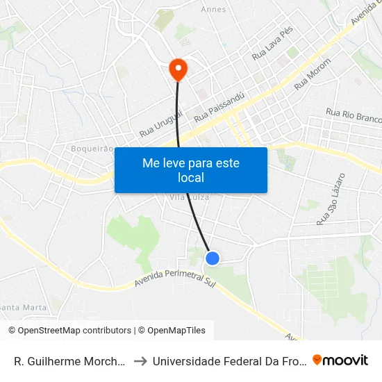 R. Guilherme Morche, 2-146 to Universidade Federal Da Fronteira Sul map