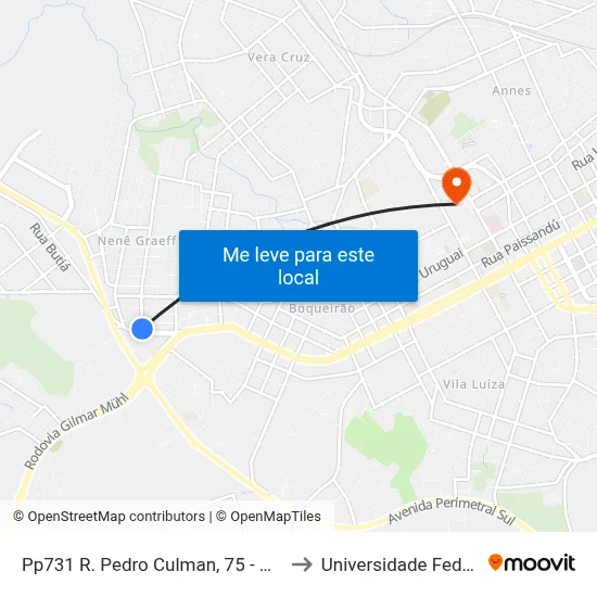 Pp731 R. Pedro Culman, 75 - Nene Graeff(Em Frente Casa 45) to Universidade Federal Da Fronteira Sul map