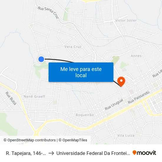 R. Tapejara, 146-230 to Universidade Federal Da Fronteira Sul map