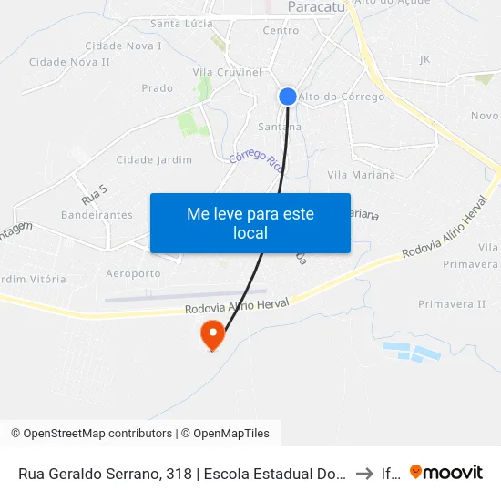 Rua Geraldo Serrano, 318 | Escola Estadual Doutor Sérgio Ulhôa to Iftm map