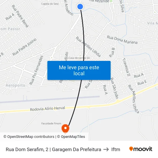 Rua Dom Serafim, 2 | Garagem Da Prefeitura to Iftm map