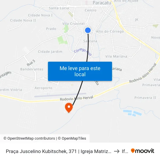 Praça Juscelino Kubitschek, 371 | Igreja Matriz De Santo Antônio to Iftm map