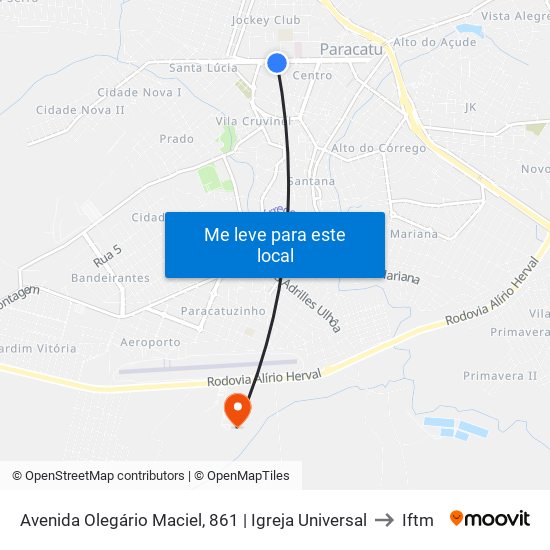 Avenida Olegário Maciel, 861 | Igreja Universal to Iftm map