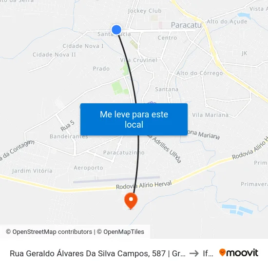 Rua Geraldo Álvares Da Silva Campos, 587 | Gráfica União to Iftm map
