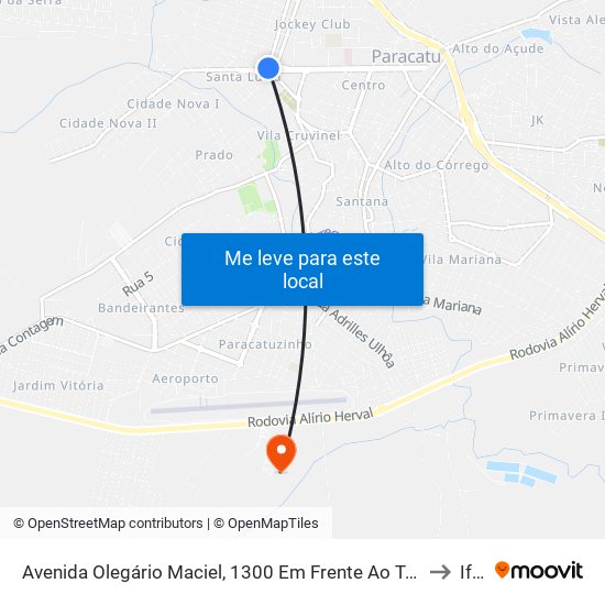 Avenida Olegário Maciel, 1300 Em Frente Ao Terminal Rodoviário to Iftm map