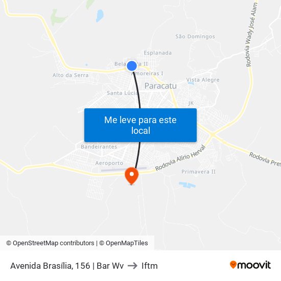 Avenida Brasília, 156 | Bar Wv to Iftm map