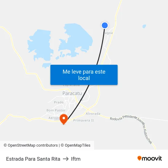 Estrada Para Santa Rita to Iftm map