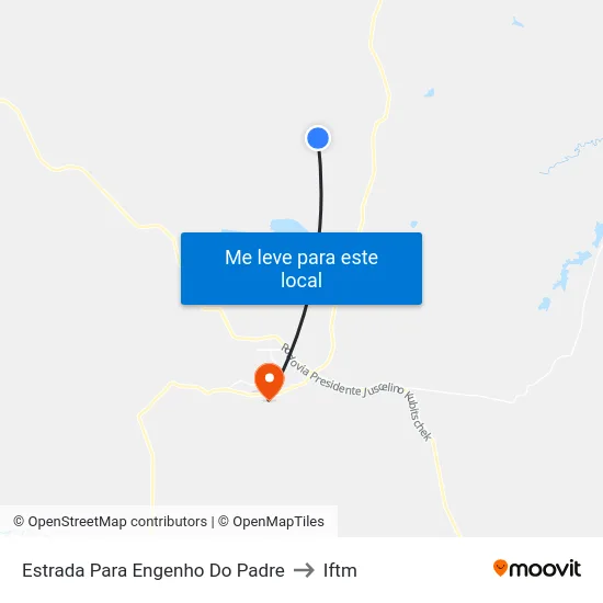 Estrada Para Engenho Do Padre to Iftm map