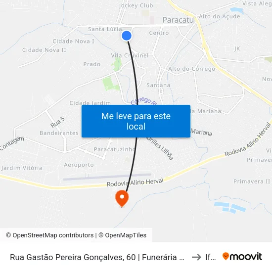 Rua Gastão Pereira Gonçalves, 60 | Funerária São João to Iftm map