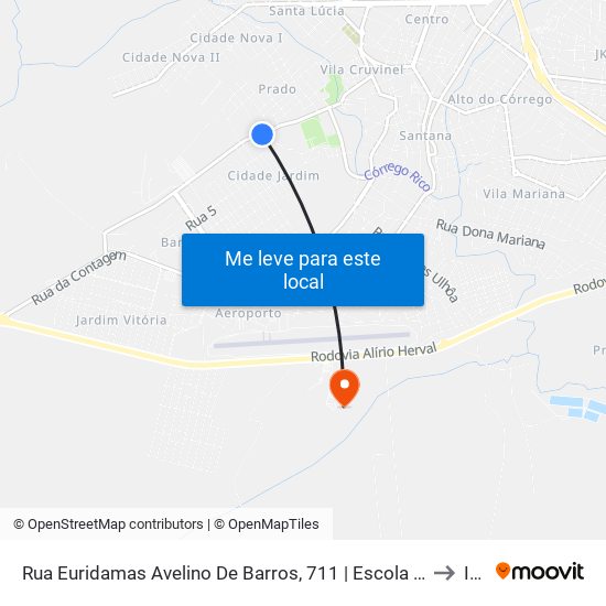 Rua Euridamas Avelino De Barros, 711 | Escola Estadual Affonso Roquette to Iftm map