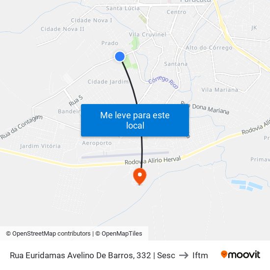 Rua Euridamas Avelino De Barros, 332 | Sesc to Iftm map