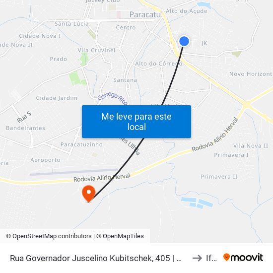 Rua Governador Juscelino Kubitschek, 405 | Mercearia Jk to Iftm map