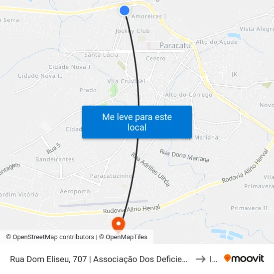 Rua Dom Eliseu, 707 | Associação Dos Deficientes Físicos De Paracatu to Iftm map