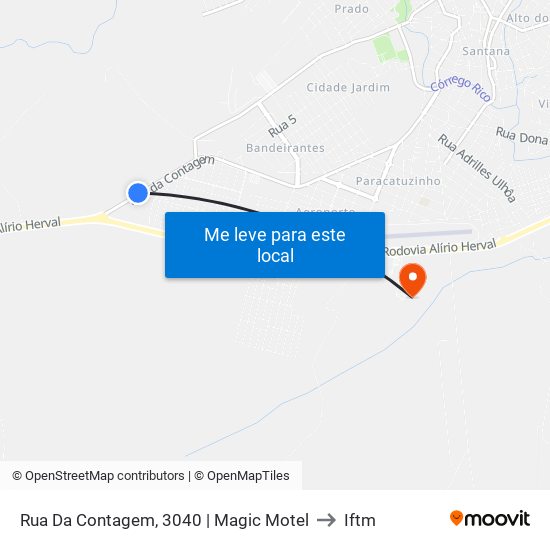 Rua Da Contagem, 3040 | Magic Motel to Iftm map