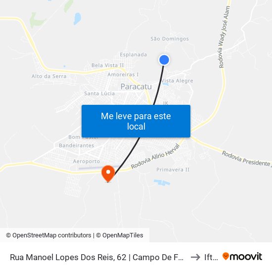 Rua Manoel Lopes Dos Reis, 62 | Campo De Futebol to Iftm map