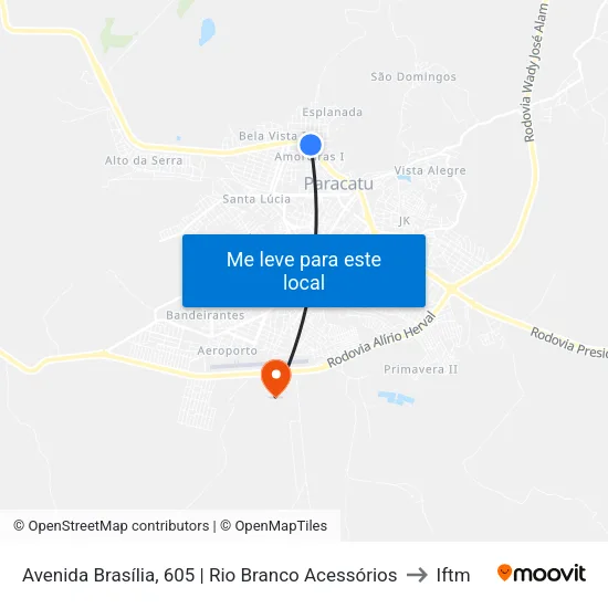 Avenida Brasília, 605 | Rio Branco Acessórios to Iftm map