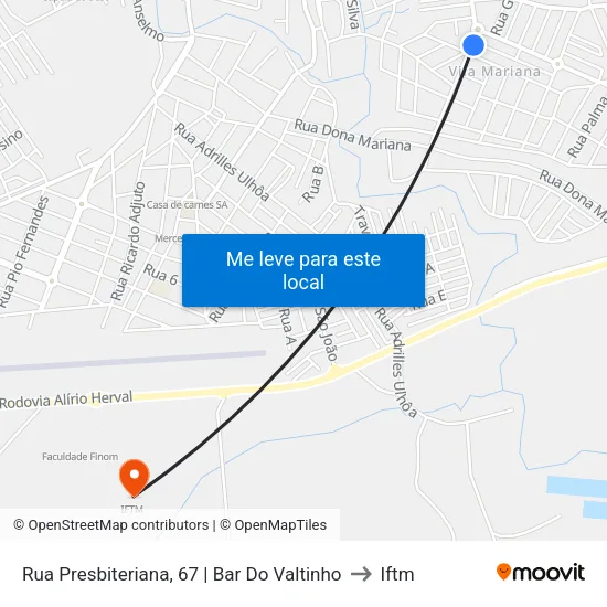 Rua Presbiteriana, 67 | Bar Do Valtinho to Iftm map