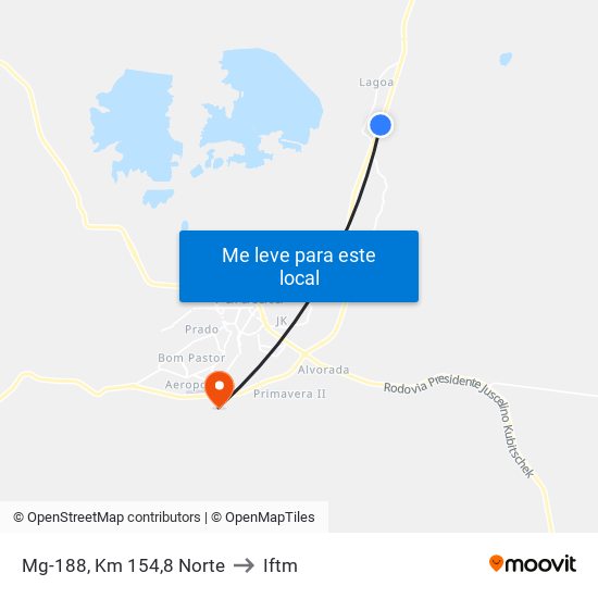 Mg-188, Km 154,8 Norte to Iftm map