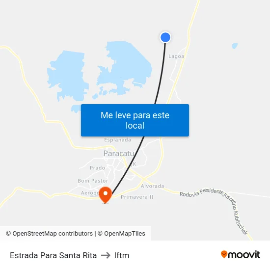 Estrada Para Santa Rita to Iftm map