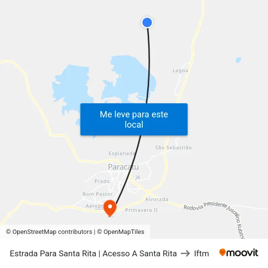 Estrada Para Santa Rita | Acesso A Santa Rita to Iftm map