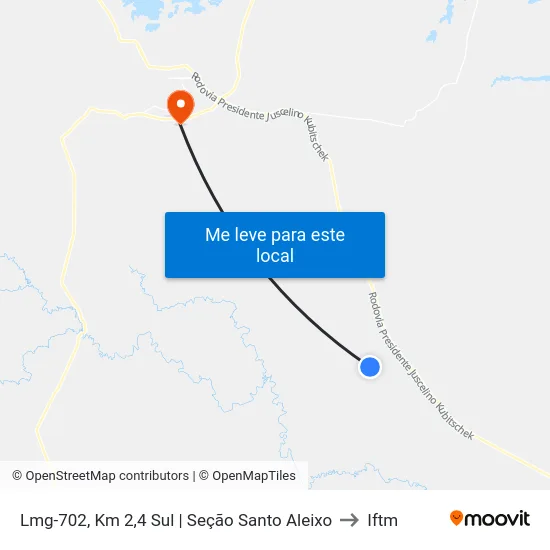 Lmg-702, Km 2,4 Sul | Seção Santo Aleixo to Iftm map