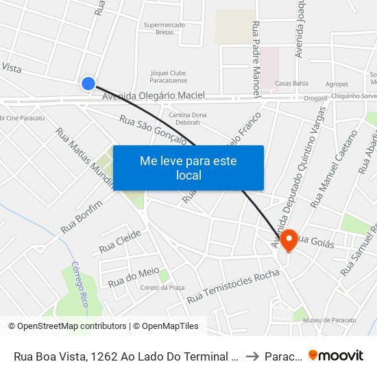 Rua Boa Vista, 1262 Ao Lado Do Terminal Rodoviário to Paracatu map
