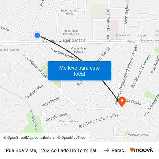 Rua Boa Vista, 1262 Ao Lado Do Terminal Rodoviário to Paracatu map