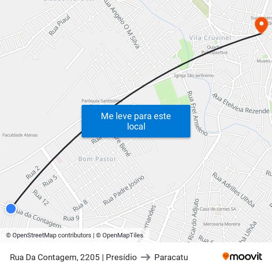Rua Da Contagem, 2205 | Presídio to Paracatu map