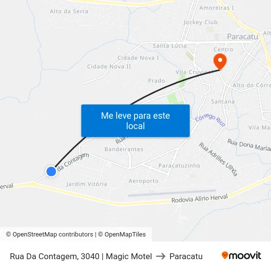 Rua Da Contagem, 3040 | Magic Motel to Paracatu map