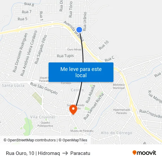 Rua Ouro, 10 | Hidromaq to Paracatu map